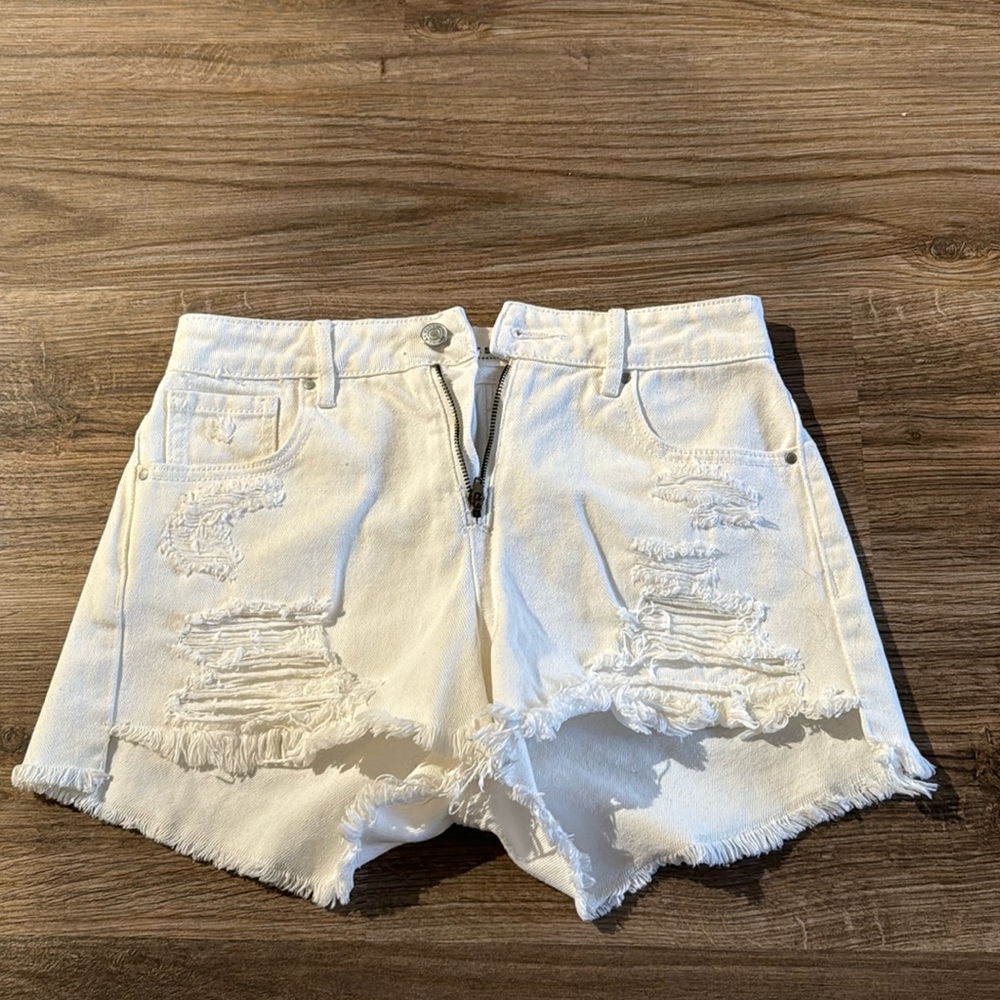 Pacsun High Rise White Shorts